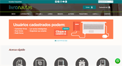 Desktop Screenshot of livronautas.com.br